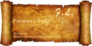 Ferenczi Leó névjegykártya